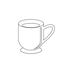 glass ceramic single icon, glass drink icon vector symbol