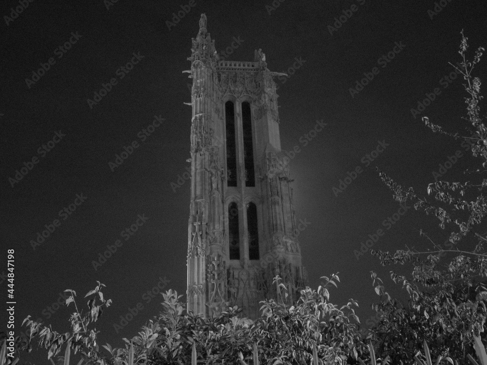 Canvas Prints Saint-Jacques Tower at Night	