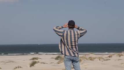 Looking out to sea on a windy day
