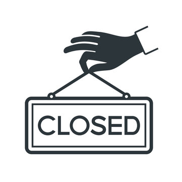 Closed Sign Icon Silhouette Stock Illustration - Download Image Now -  Closing, Closed Sign, Closed - iStock