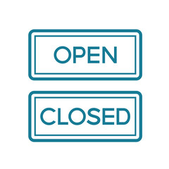 illustration of open and close signs for shops 