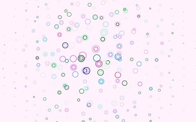 Light Multicolor vector template with circles.