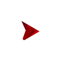 ILLUSTRATION ARROW, TRIANGLE GRADIENT COLOR, PLAY BUTTON LOGO DESIGN VECTOR 