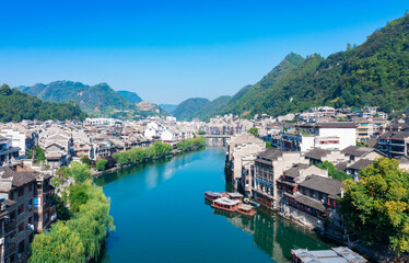 Scenery of Zhenyuan ancient town in Guizhou Province, China