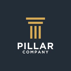 Pilar legal law firm logo vector