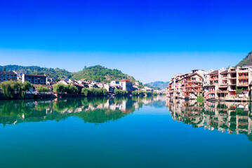 Scenery of Zhenyuan ancient town in Guizhou Province, China
