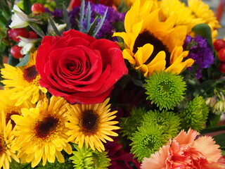 Close up Photograph of a Flower Bouquet
