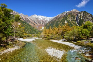 絶景の上高地　秋景色