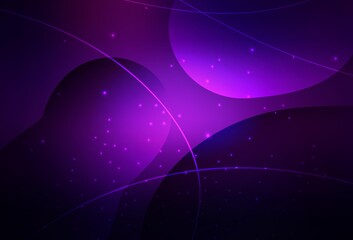 Dark Purple, Pink vector Illustration with set of shining colorful abstract circles, lines.