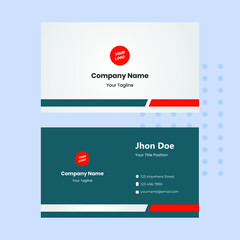 Professional Business Card Template. Luxury Red Color Business Card Design, Suitable for corporate stationery brand identity and personal business card