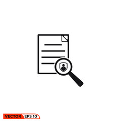 Icon vector graphic of search file