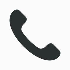 Phone icon vector. Telephone sign isolated on the white background. Call symbol.