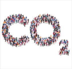 People and business group in the form of CO2 symbol