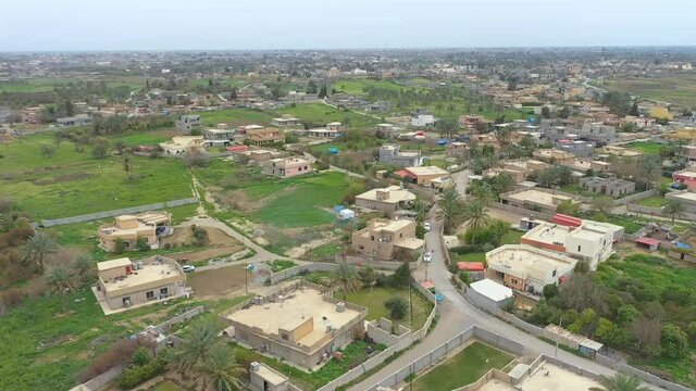 arial view of Tikrit city , Iraq