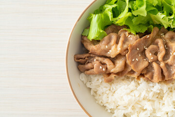 Japanese Pork Donburi Rice Bowl