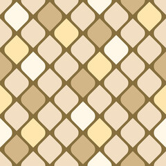 Naklejka premium Japanese Curl Diamond Net Vector Seamless Pattern