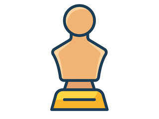 statue honor single isolated icon with filled line style