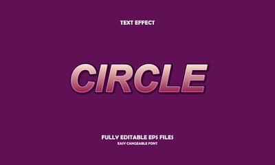 Editable text effect circle title style