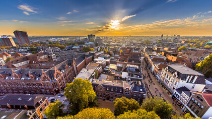 Skyline of historic Groningen city