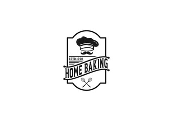 Bakery logo, bakehouse logo or label vector in white background