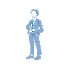 スーツの男性　イケメン