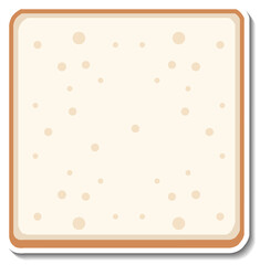 Top view of sliced bread sticker on white background