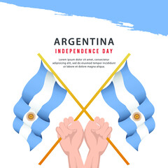 Argentina independence day. Argentina national day celebrations banners design template.