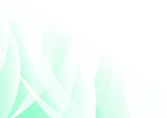 カーブする青緑色のグラデーションの抽象背景