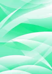 カーブする青緑色のグラデーションの抽象背景