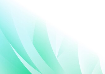 カーブする青緑色のグラデーションの抽象背景
