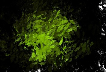 Dark Green vector template with chaotic shapes.