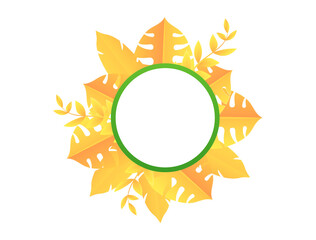 Abstract yellow floral leaves creative universal artistic templates. Good for poster, card, invitation, flyer, cover, banner, placard, brochure and other graphic design.