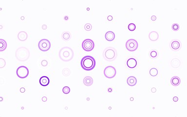 Light Purple vector background with bubbles.