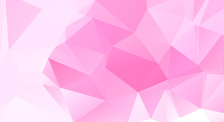 Abstract Pink Color Polygon Background Design, Abstract Geometric Origami Style With Gradient