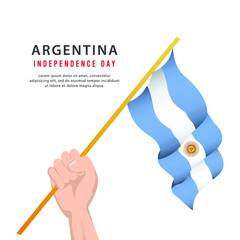 Argentina independence day. Argentina national day celebrations banners design template.