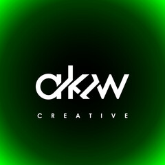 AKW Letter Initial Logo Design Template Vector Illustration
