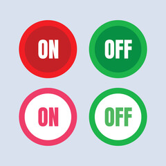 On and off icon illustration isolated in white background
