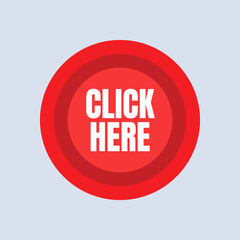 Click here icon illustration isolated in white background