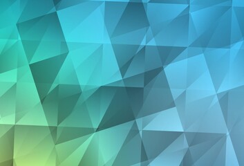 Light Blue, Green vector triangle mosaic texture.