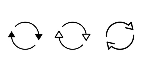 回転する矢印アイコン　2分割