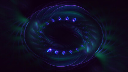 3D rendering abstract round light background
