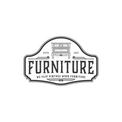 Vintage Table Logo Design Inspiration For Furniture Business