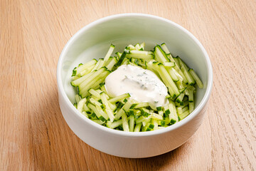 cucumber salad with  sour cream