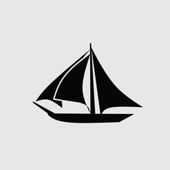 Vector illustration of sailing boat icon