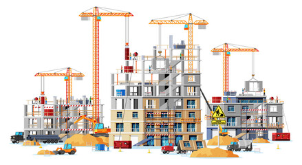 Construction Site Banner Isolated.