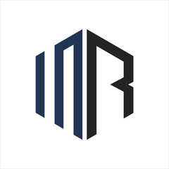 creative simple design logo initial MR poligon