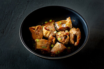 Korean Braised semi-dried pollock side dish which is called Kodari Jorim