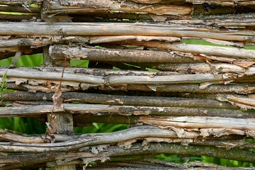 Wooden fence close up background, rustic wall texture and pattern.