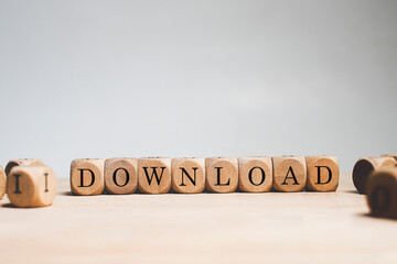 Download word cube on white background