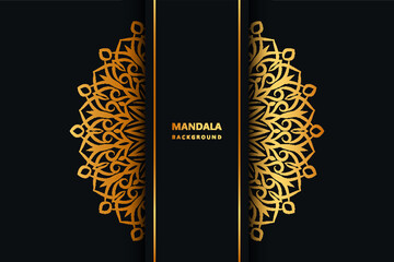 mandala background  gold color design
